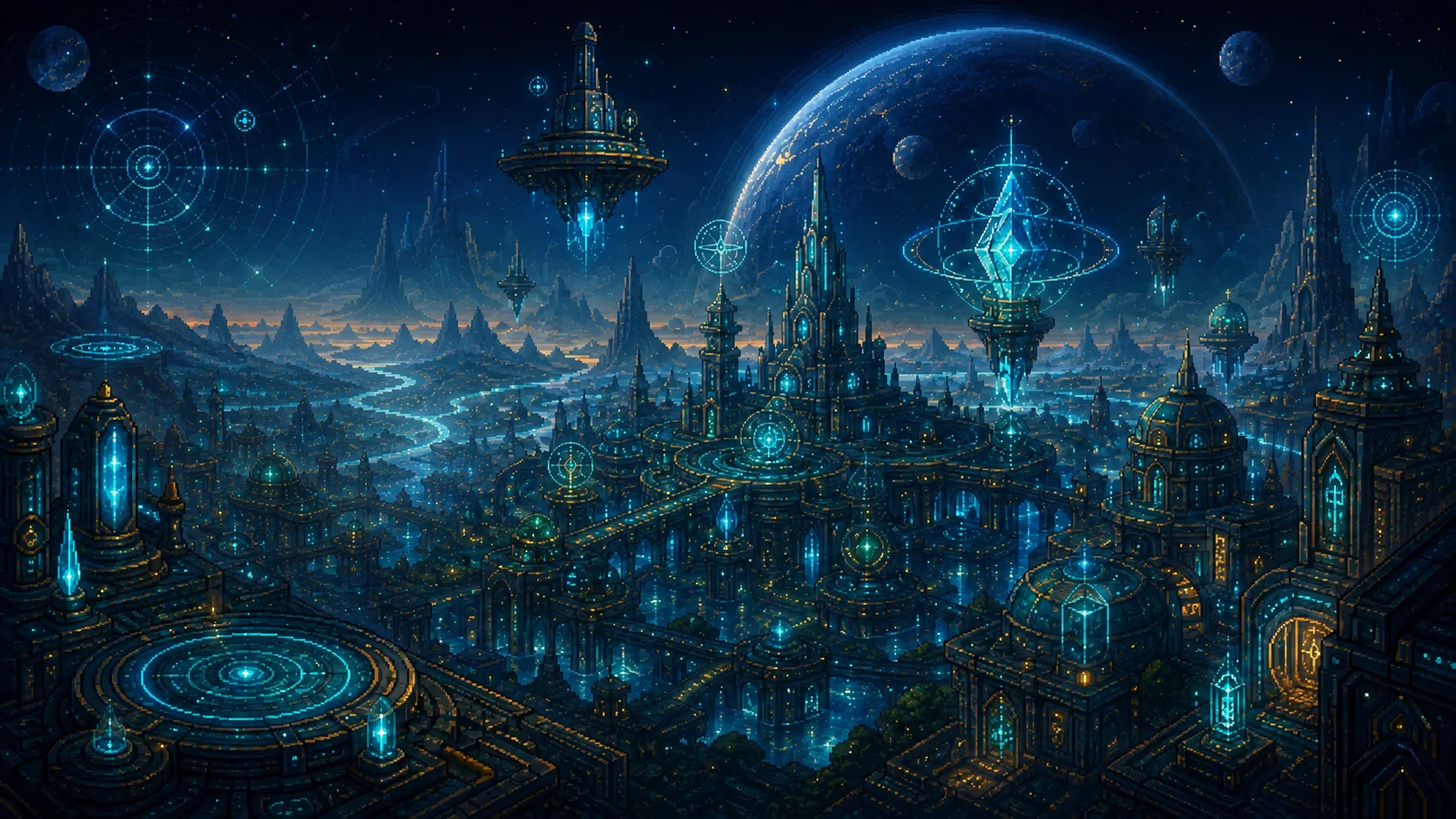 El planeta natal de JIJAQ, un mundo extraterrestre donde conviven la magia, la tecnología avanzada y la energía holográfica.